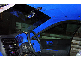 Перетяжка потолка автомобиля